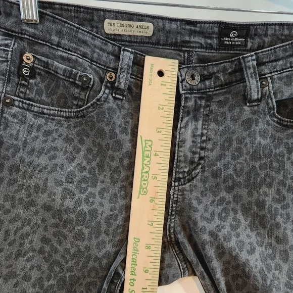 Adriano Goldschmied Animal Print Jegging Jeans The Legging Ankle Leopard sz 29 - Picture 10 of 12